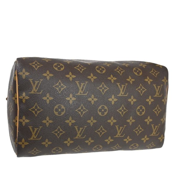 LOUIS VUITTON Speedy 30 Travel Hand Bag Monogram Leather Brown M41526 89SH013 - Picture 7 of 16